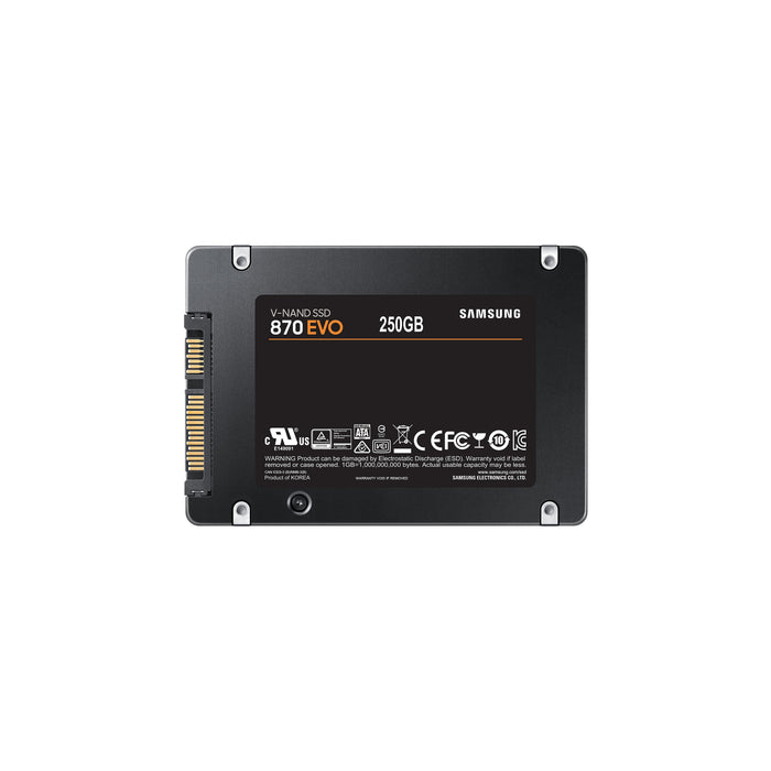 Samsung 870 EVO, 250 GB, 2.5", 560 MB/s, 6 Gbit/s