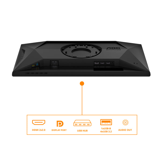 AOC G4 25G4SXU, 62.2 cm (24.5"), 1920 x 1080 pixels, Full HD, LED, 1 ms, Black, Grey