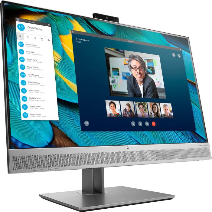 HP EliteDisplay E243m, 60.5 cm (23.8"), 1920 x 1080 pixels, Full HD, LED, 5 ms, Black, Silver