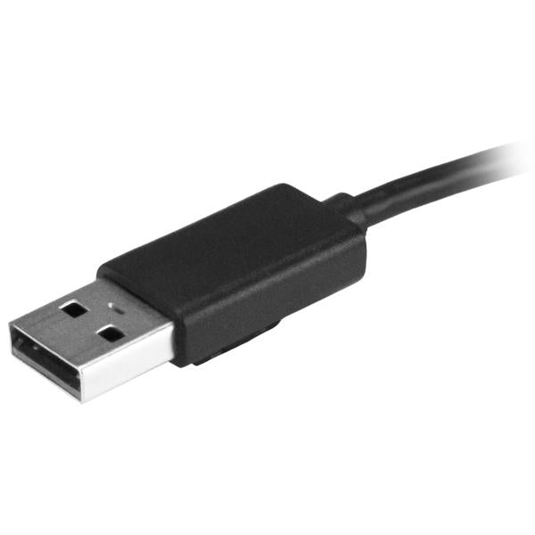 StarTech.com 4-Port Portable USB 2.0 Hub with Built-in Cable, USB 2.0, USB 2.0, 480 Mbit/s, Black, Silver, Plastic, China
