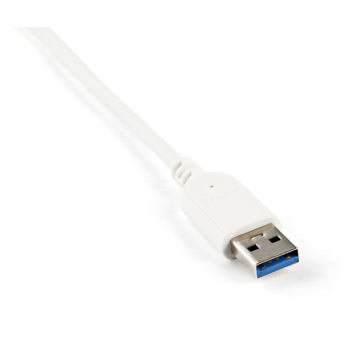 StarTech.com 3-Port USB Hub with Ethernet, USB-A Ports, Gigabit Ethernet/GbE, USB 5Gbps, Rugged Design, Bus-Powered, Portable Laptop USB 3.0 Hub, Wired, USB, Ethernet, 5000 Mbit/s, Silver, White
