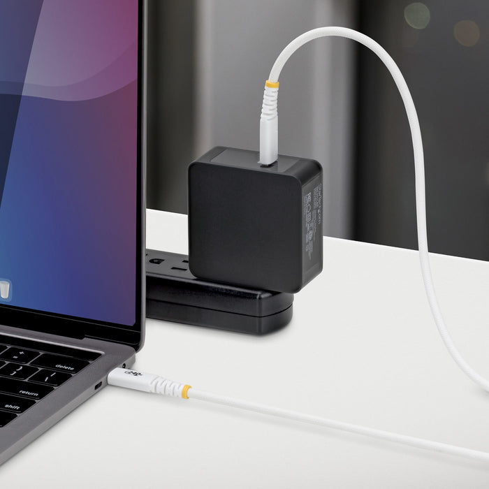 StarTech.com 2m (6ft) USB-C Charging Cable, Durable and Ultra-Flexible, 240W (5A) PD EPR, USB 2.0 Laptop Charger Cable, USB-IF Certified, Rugged USB-C Charging Cord - White, 2 m, USB C, USB C, USB 2.0, 0.48 Gbit/s, White