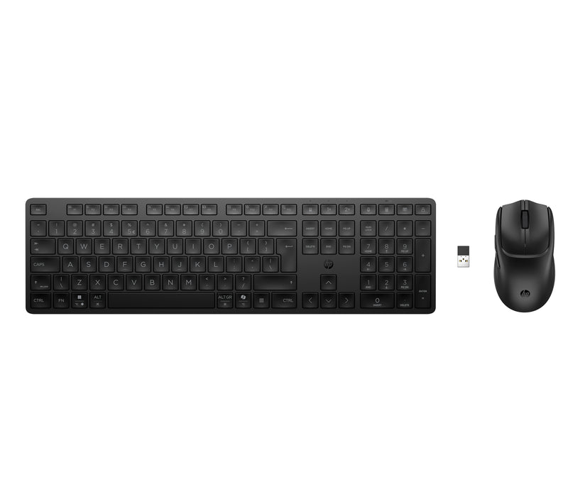 HP Multi-Device Dual-Mode Mouse and Keyboard Combo 495C, Full-size (100%), Wireless, USB + RF Wireless + Bluetooth, Black, Mouse included