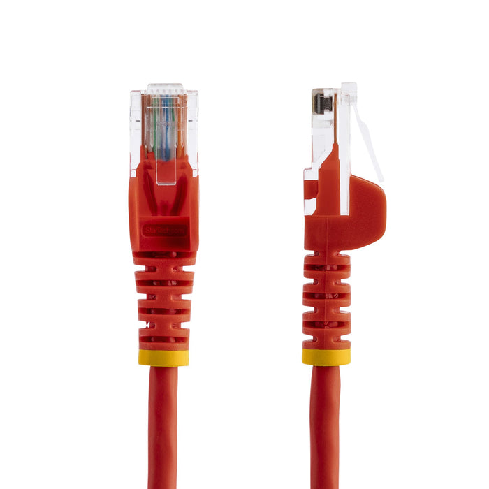 StarTech.com Cat5e Ethernet Patch Cable with Snagless RJ45 Connectors - 0.5 m, Red, 0.5 m, Cat5e, U/UTP (UTP), RJ-45, RJ-45, Red