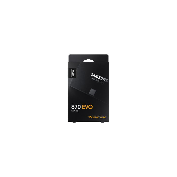 Samsung 870 EVO, 250 GB, 2.5", 560 MB/s, 6 Gbit/s