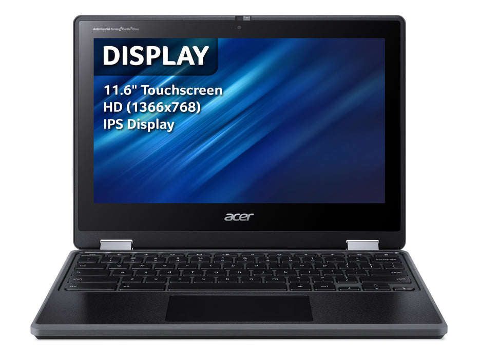 Acer Chromebook Spin 511 R753TN 11.6" HD IPS Touchscreen Celeron N4500 4GB 64GB, Intel® Celeron®, 1.1 GHz, 29.5 cm (11.6"), 1366 x 768 pixels, 4 GB, 64 GB