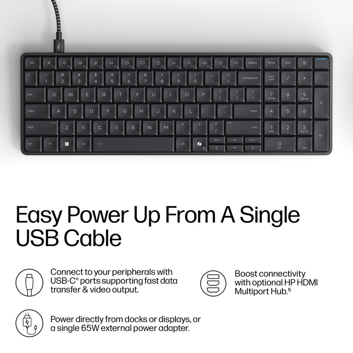 HP EliteBoard G1a Next Gen AI PC, PRO 340, 24 GB, DDR5-SDRAM, Windows 11 Pro