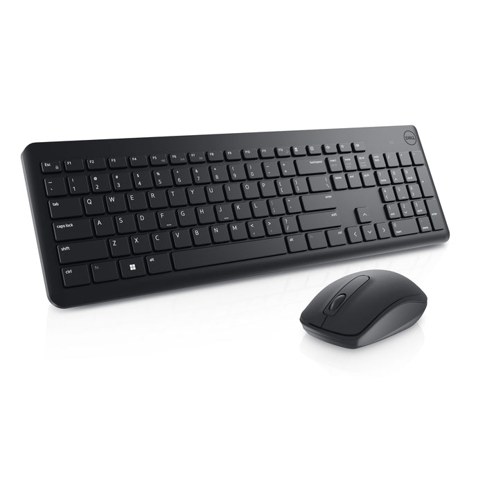 DELL Keyboard and Mouse - KM3322W - UK (QWERTY), Wireless, RF Wireless, Plunger key switch, QWERTY, Black, Mouse included