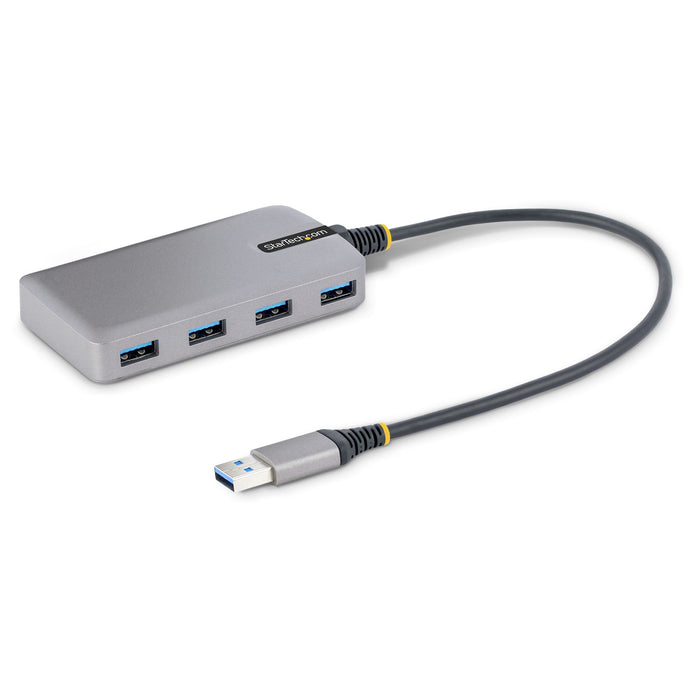 StarTech 4 Port USB Hub, USB 3.0 (5Gbps), Bus Powered, USB-A to 4x USB-A Hub w/ Optional Auxiliary Power Input, Portable Desktop/Laptop USB Hub, 1ft/30cm Cable, USB Expansion Hub (5G4AB-USB-A-HUB)