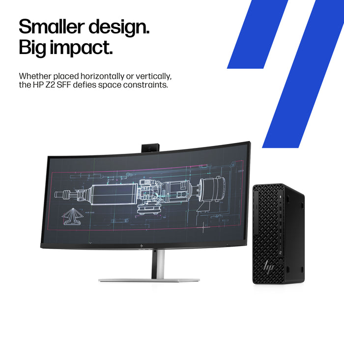 HP Z2 SFF G1i, Intel Core Ultra 7, 265K, 32 GB, DDR5-SDRAM, 1 TB, Windows 11 Pro