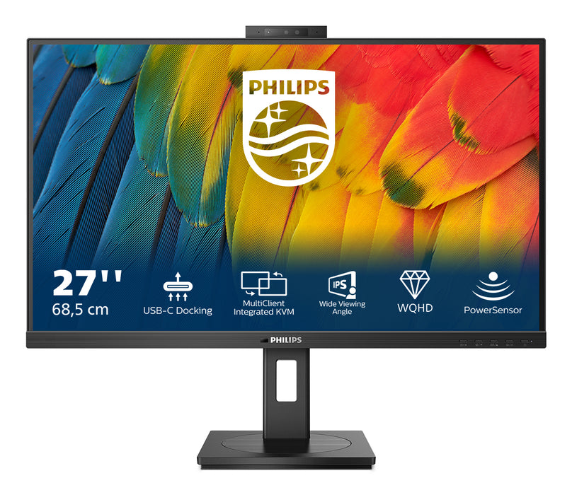 Philips 5000 series 27B1U5601H/00, 68.6 cm (27"), 2560 x 1440 pixels, Quad HD, LCD, 4 ms, Black