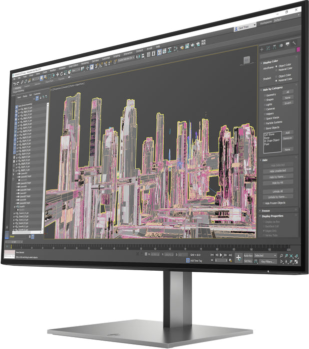 HP Z27u G3 QHD Display, 68.6 cm (27"), 2560 x 1440 pixels, Quad HD, LED, 5 ms, Silver