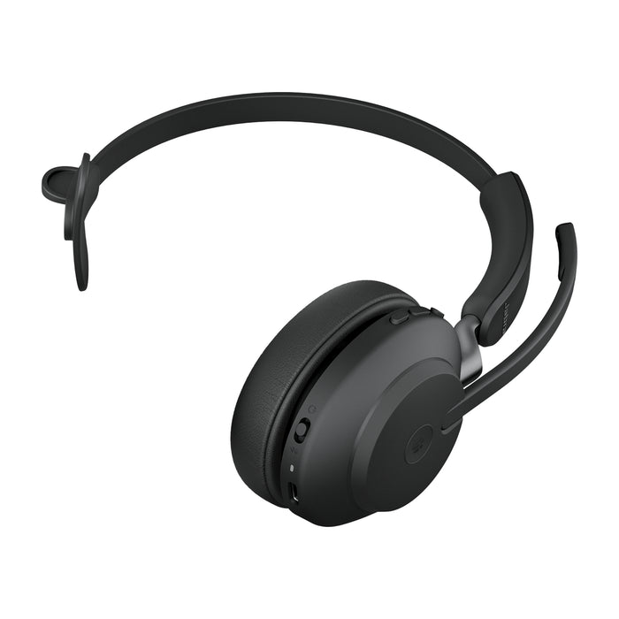 Jabra Evolve2 65 USB-A Black MS Mono, Wireless, Office/Call center, 20 - 20000 Hz, 99.2 g, Headset, Black