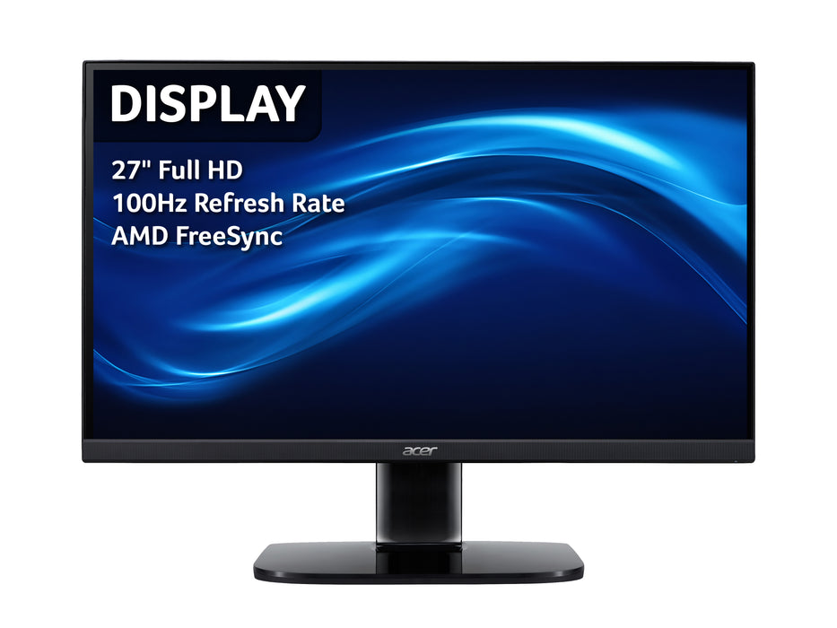 Acer KA270Hbmix 27” 100Hz VA Display with HDMI, 68.6 cm (27"), 1920 x 1080 pixels, Full HD, LED, 4 ms, Black