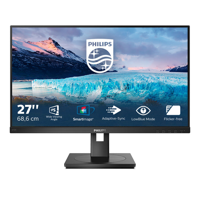 Philips S Line 272S1AE/00, 68.6 cm (27"), 1920 x 1080 pixels, Full HD, LCD, 4 ms, Black