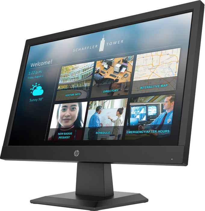 HP P19b G4 Monitor, 47 cm (18.5"), 1366 x 768 pixels, WXGA, LED, 5 ms, Black