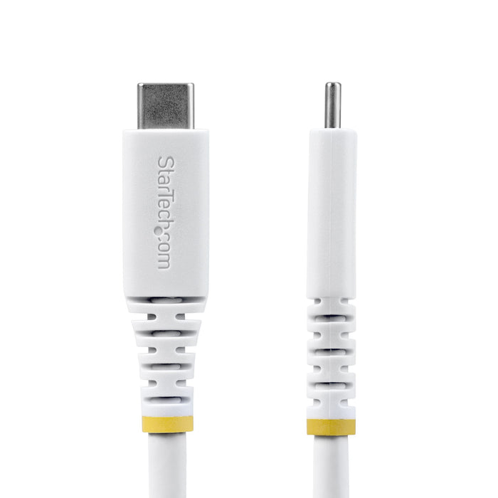 StarTech.com 2m (6ft) USB4 Cable, 20Gbps, USB-IF Certified USB-C Cable, 240W PD EPR, 4K 120Hz DP 2.1, TPE Jacket, White USB-C Cord, 2 m, USB C, USB C, USB4 Gen 2x2, 20 Gbit/s, White