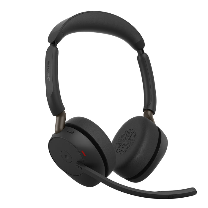 Jabra Evolve3 65 MS - USB-A with Dongle - Stereo (Charging Stand), Wireless, Office/Call center, 20 - 20000 Hz, 131 g, Headset, Black