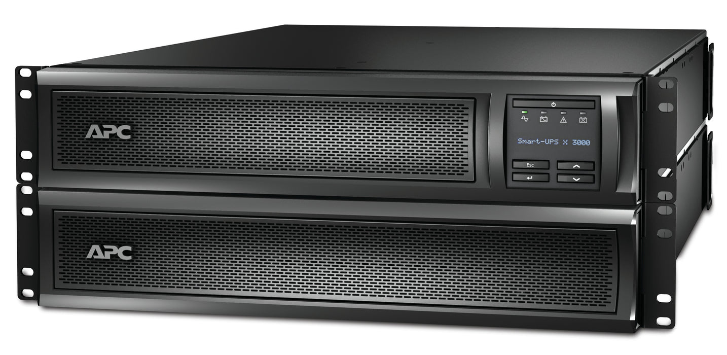 APC Smart-UPS X SMX3000RMHV2UNC - 3000VA, 8x C13, 1x C19 outlet, USB, expandable runtime, NMC, Line-Interactive, 3 kVA, 2700 W, Sine, 50/60 Hz, 208 V