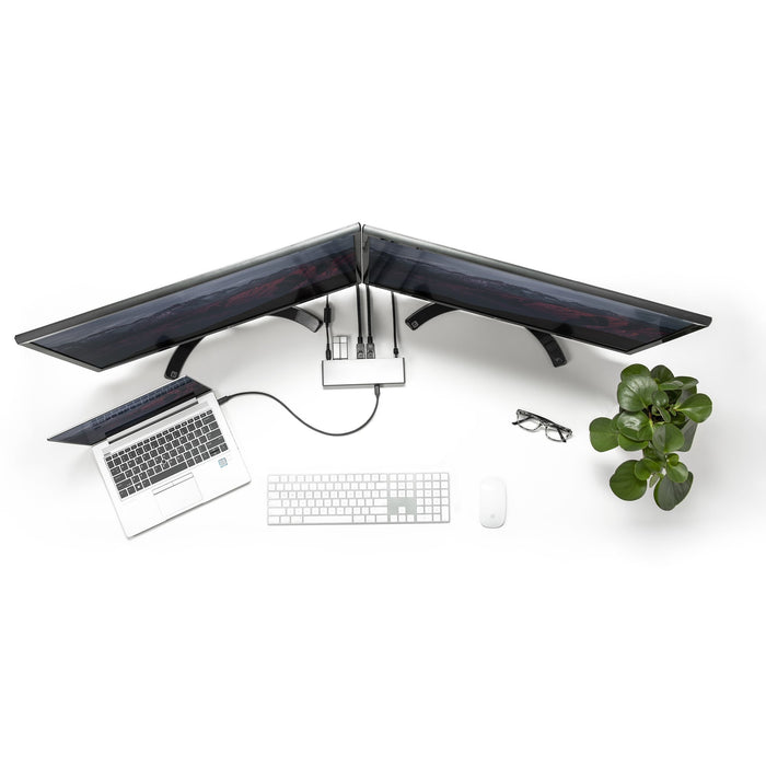 StarTech.com Thunderbolt 3 Dock - Dual 4K 60Hz Monitor TB3 Laptop Docking Station with DisplayPort, HDMI & 1080p VGA - 85W Power Delivery & Charging - 2x USB-A, Ethernet - Mac & Windows (TB3DK2DHVUE)