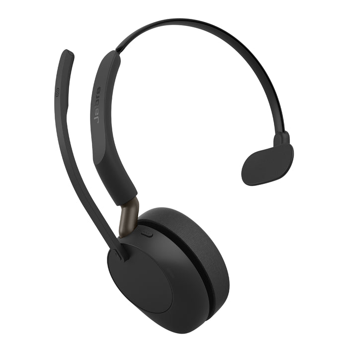 Jabra Evolve3 65 UC - USB-A with Dongle - Mono (Charging Stand), Wireless, Office/Call center, 20 - 20000 Hz, 131 g, Headset, Black