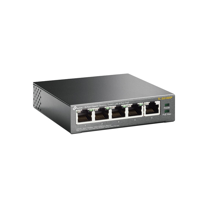 TP-Link 5-Port Gigabit Desktop PoE Switch with 4-Port, Unmanaged, Gigabit Ethernet (10/100/1000), Power over Ethernet (PoE)