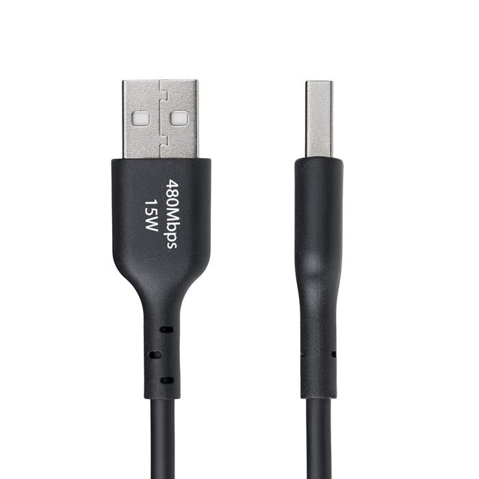 StarTech.com 6.6ft (2m) USB-A to USB-C Charging Cable, Charge & Sync, 3A, USB 2.0, TPE Jacket - Black USB Charging Cord, 2 m, USB A, USB C, USB 2.0, 0.48 Gbit/s, Black