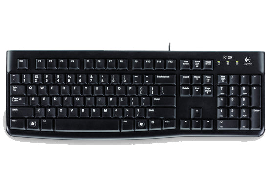 Logitech Keyboard K120 for Business, Wired, USB, QWERTZ, Black