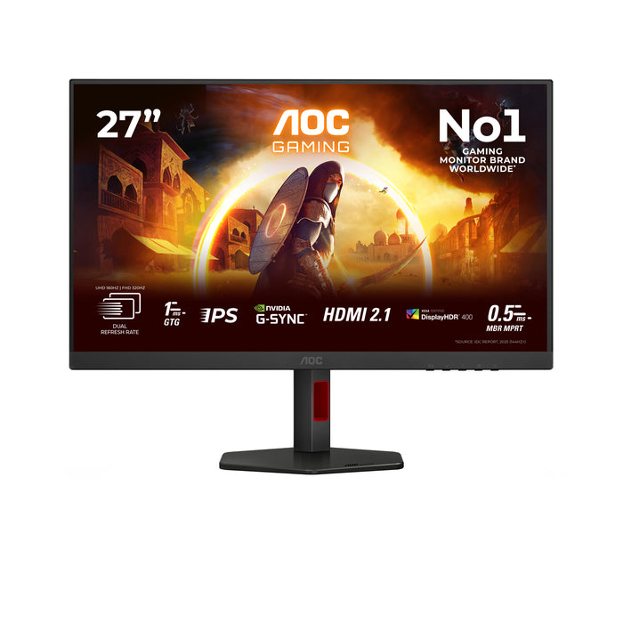 AOC G4 U27G4R, 68.6 cm (27"), 3840 x 2160 pixels, 4K Ultra HD, LED, 1 ms, Black, Red