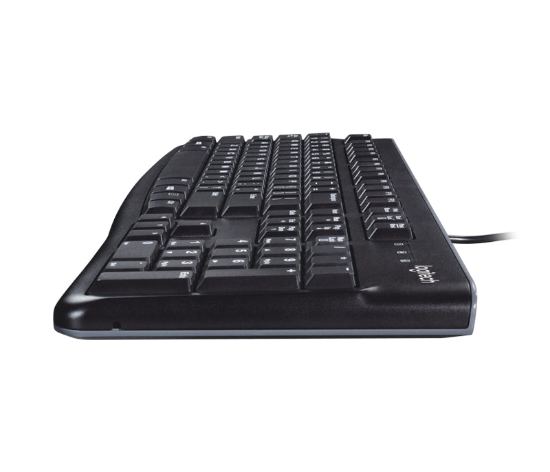 Logitech K120 Corded Keyboard, Full-size (100%), Wired, USB, QWERTY, Black