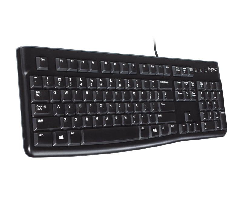 Logitech Keyboard K120 for Business, Full-size (100%), Wired, USB, Black