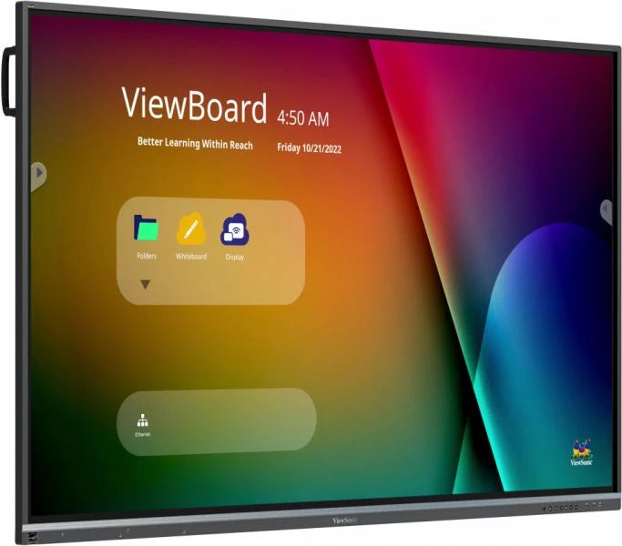 Viewsonic IFP6550-5F, 165.1 cm (65"), 1428.48 x 803.52 mm, 400 cd/m², 1.07 billion colours, 3840 x 2160 pixels, 4K Ultra HD