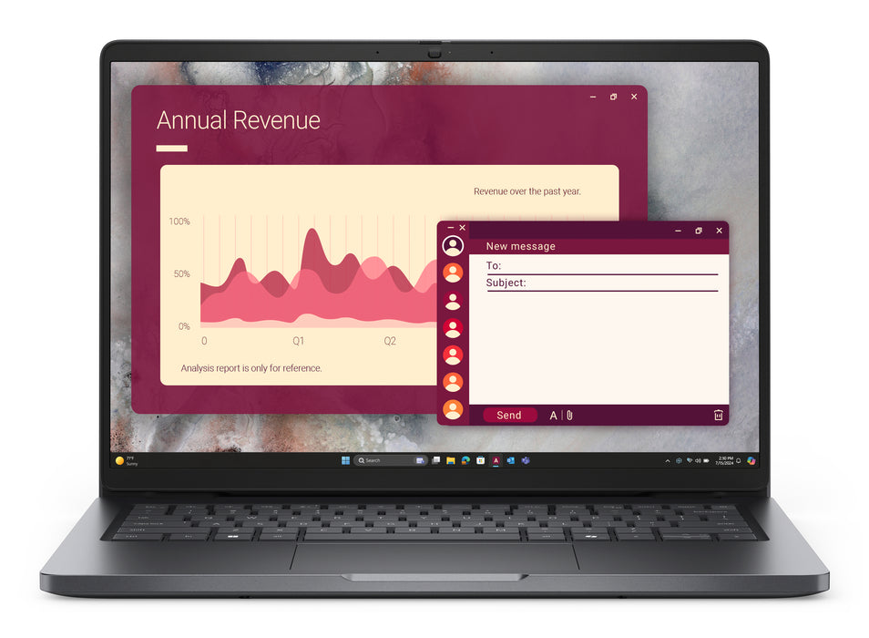 DELL Pro 14 PC14250, Intel Core 5, 35.6 cm (14"), 1920 x 1200 pixels, 8 GB, 512 GB, Windows 11 Pro