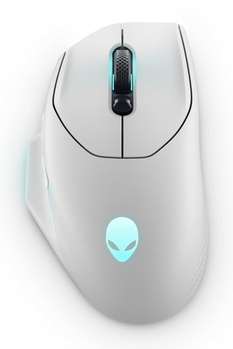 Alienware AW620M, Right-hand, Optical, RF Wireless + USB Type-C, 26000 DPI, White