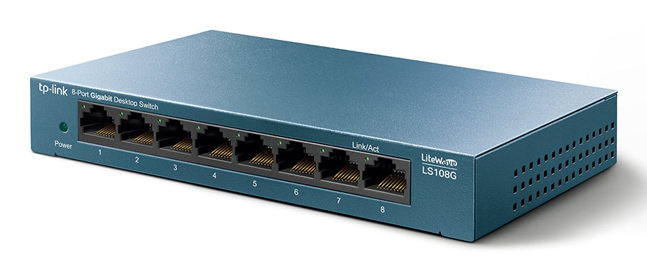 TP-Link LS108G, Unmanaged, Gigabit Ethernet (10/100/1000)