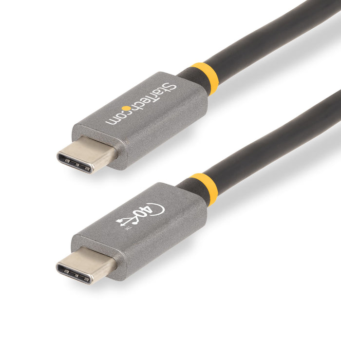 StarTech.com 3ft (1m) USB4 Cable 40Gbps, 100W (5A) Power Delivery, 8K 120Hz / 4K 240Hz DP Alt Mode, USB-IF Certified USB-C Cable - Thunderbolt Compatible, 1 m, USB C, USB C, USB4 Gen 2x2, 40 Gbit/s