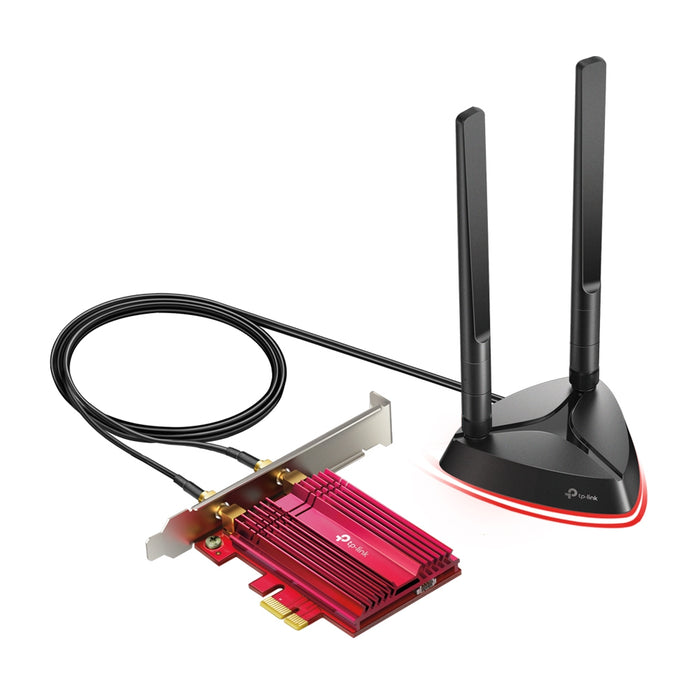TP-Link Archer TX3000E, Internal, Wireless, PCI Express, WLAN / Bluetooth, 2402 Mbit/s, Black, Red