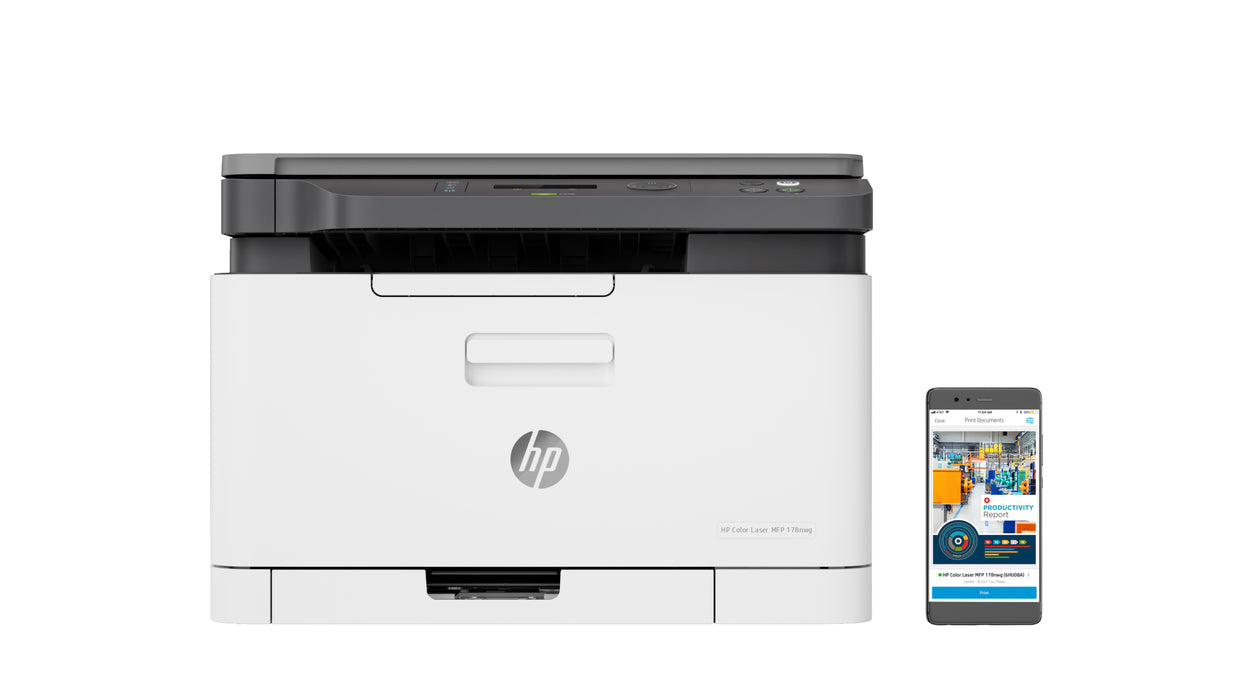 HP Laser 178nw Wireless Multifunction Color Printer, Copier, Scanner; Duplex, Laser, Colour, 600 x 600 DPI, A4, 18 ppm, Duplex printing