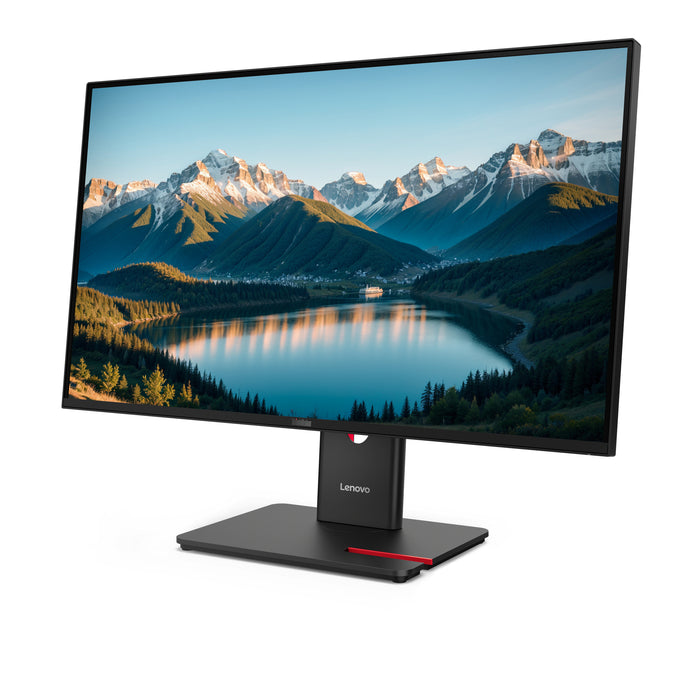 Lenovo ThinkVision T27Q-40 Monitor, 68.6 cm (27"), 2560 x 1440 pixels, Wide Quad HD, LED, 6 ms, Black