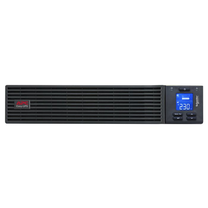 APC Easy UPS On-Line, 6kVA/6kW, Rackmount 2U, 230V, 1x Hard wire 3-wire(1P+N+E) outlet, Intelligent Slot, Extended runtime, No battery, W/O rail kit, Double-conversion (Online), 6 kVA, 6000 W, Sine, 40/70 Hz, 220 V