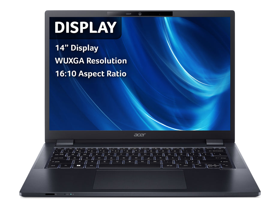 Acer TravelMate P4 TMP414-52, 14" IPS 1920 x 1200, Intel Core i5 - 1240P, Win 11 Pro, 8 GB RAM, 512 GB SSD, slate blue, Intel® Core™ i5, 35.6 cm (14"), 1920 x 1200 pixels, 8 GB, 512 GB, Windows 11 Pro