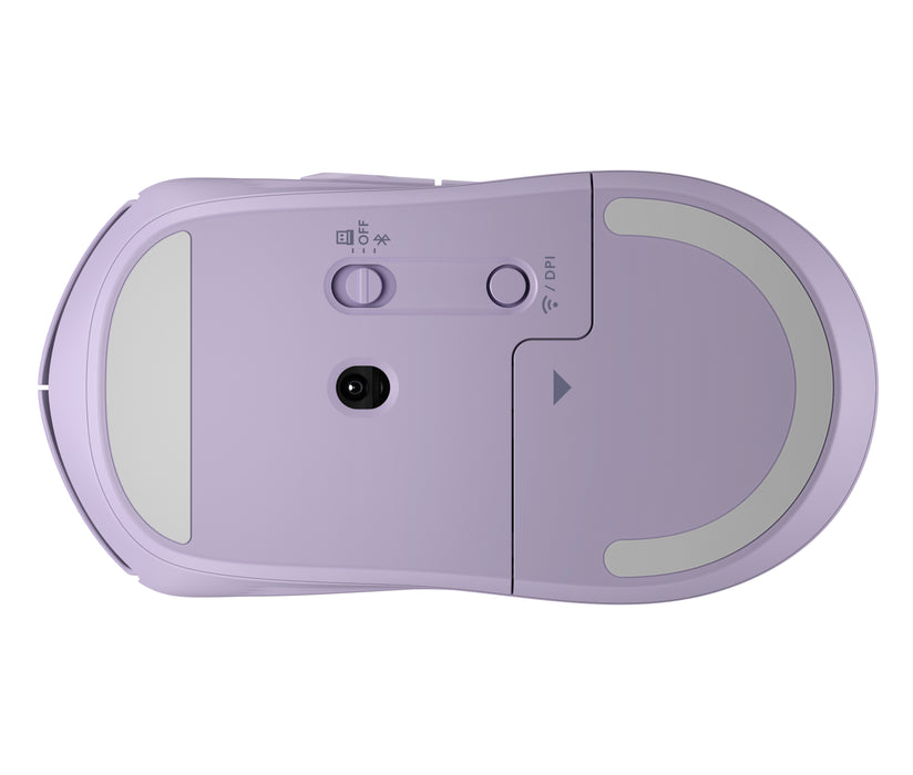 HP 400 Quiet Wireless Mouse, Ambidextrous, RF Wireless + Bluetooth, 6000 DPI, Purple