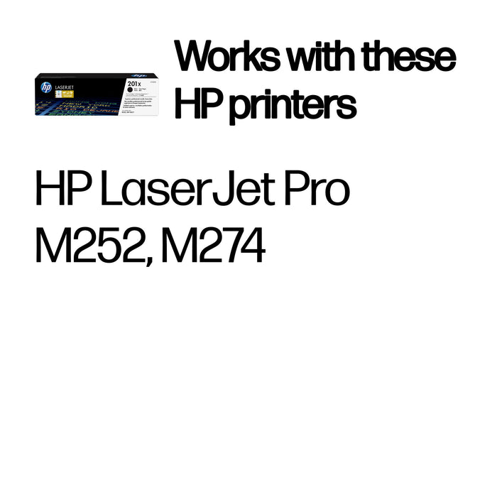 HP 201X High Yield Black Original LaserJet Toner Cartridge, 2800 pages, Black, 1 pc(s)