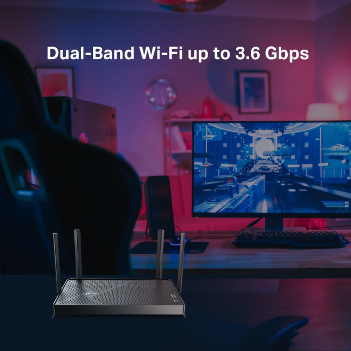 TP-Link Archer BE230, Wi-Fi 7 (802.11be), Dual-band (2.4 GHz / 5 GHz), Ethernet LAN, Black, Tabletop router