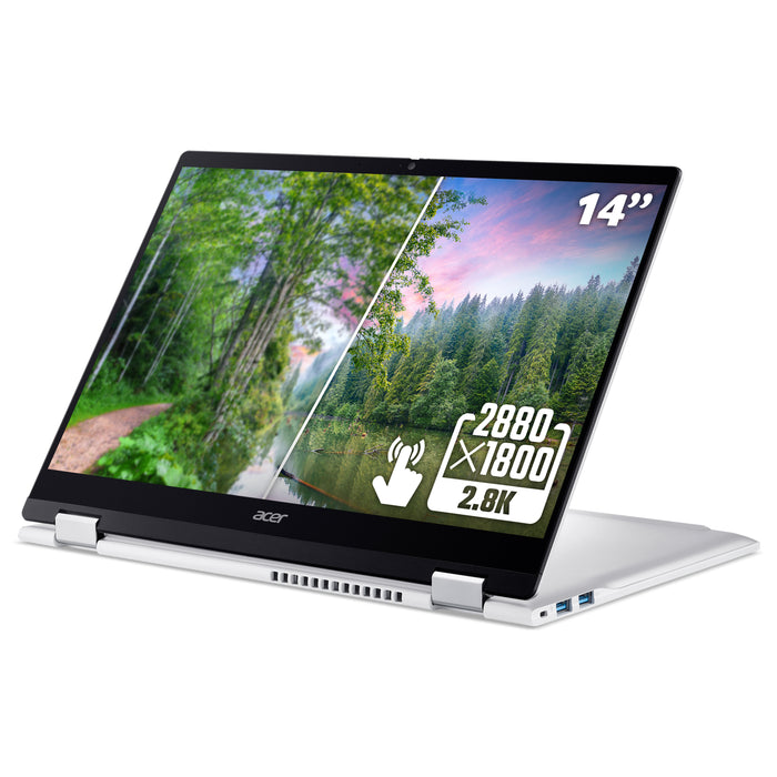 Acer Chromebook Plus 514 Plus Spin 514 convertible (CPE594-2N) - MediaTek Kompanio Ultra 910, 12GB RAM, 256GB, 14" 2.8K touchscreen, Chrome OS, MediaTek Kompanio, 3.62 GHz, 35.6 cm (14"), 2880 x 1800 pixels, 12 GB, 256 GB