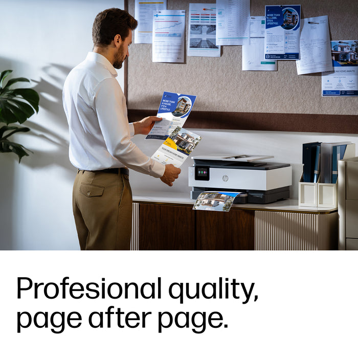 HP OfficeJet Pro Wireless Color Printer, Instant Ink; Two-sided printing, Thermal inkjet, Colour printing, 4800 x 1200 DPI, A4, Direct printing, Grey