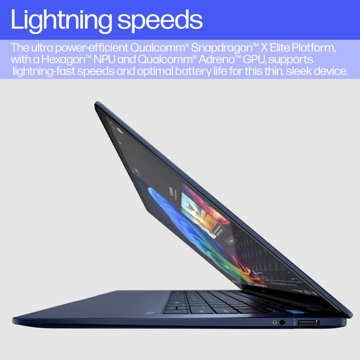 HP EliteBook Ultra G1q AI PC, Snapdragon, 35.6 cm (14"), 2240 x 1400 pixels, 16 GB, 512 GB, Windows 11 Pro
