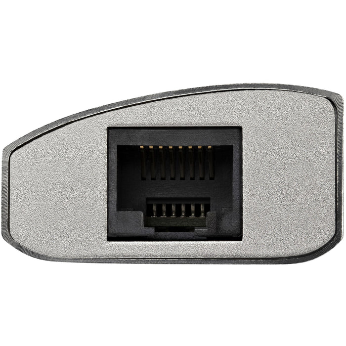 StarTech.com 3-Port USB Hub with Ethernet, USB-A Ports, Gigabit Ethernet/GbE, USB 5Gbps, Rugged Design, Bus-Powered, Portable Laptop USB 3.0 Hub, Wired, USB, Ethernet, 5000 Mbit/s, Silver, White