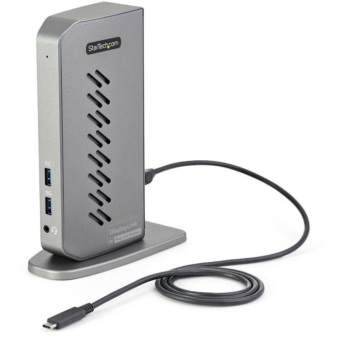 StarTech USB-C USB-A Dock - Hybrid Universal USB 3.0 Docking Station for USB-C or USB-A Laptop - Dual Monitor 4K 60Hz HDMI/DisplayPort - 6x USB-A, GbE - USB 3.1 Gen 1 - Windows/Mac (DK30A2DHUUE)
