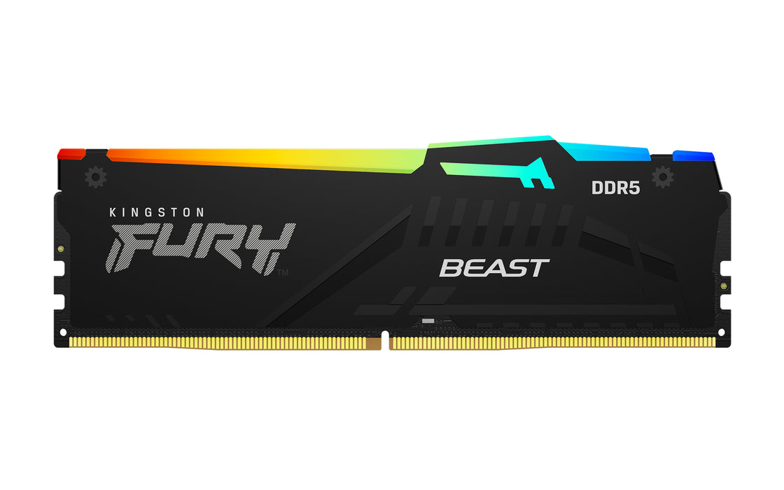 Kingston Technology FURY Beast 64GB 6000MT/s DDR5 CL36 DIMM (Kit of 2) RGB EXPO, 64 GB, 2 x 32 GB, DDR5, 288-pin DIMM